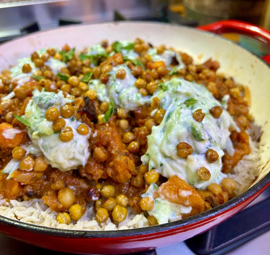 Butternut Chana Masala with Brown Rice and Fresh Mint - The Deli