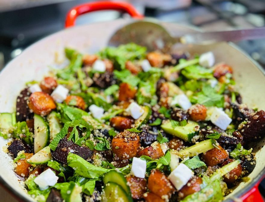 Loaded Quinoa with Honeyed Beetroot & Carrots and Hazelnuts - The Deli