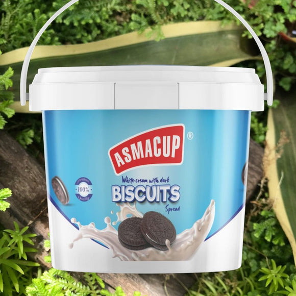 White Cream with Dark Biscuits Spread - 1kg