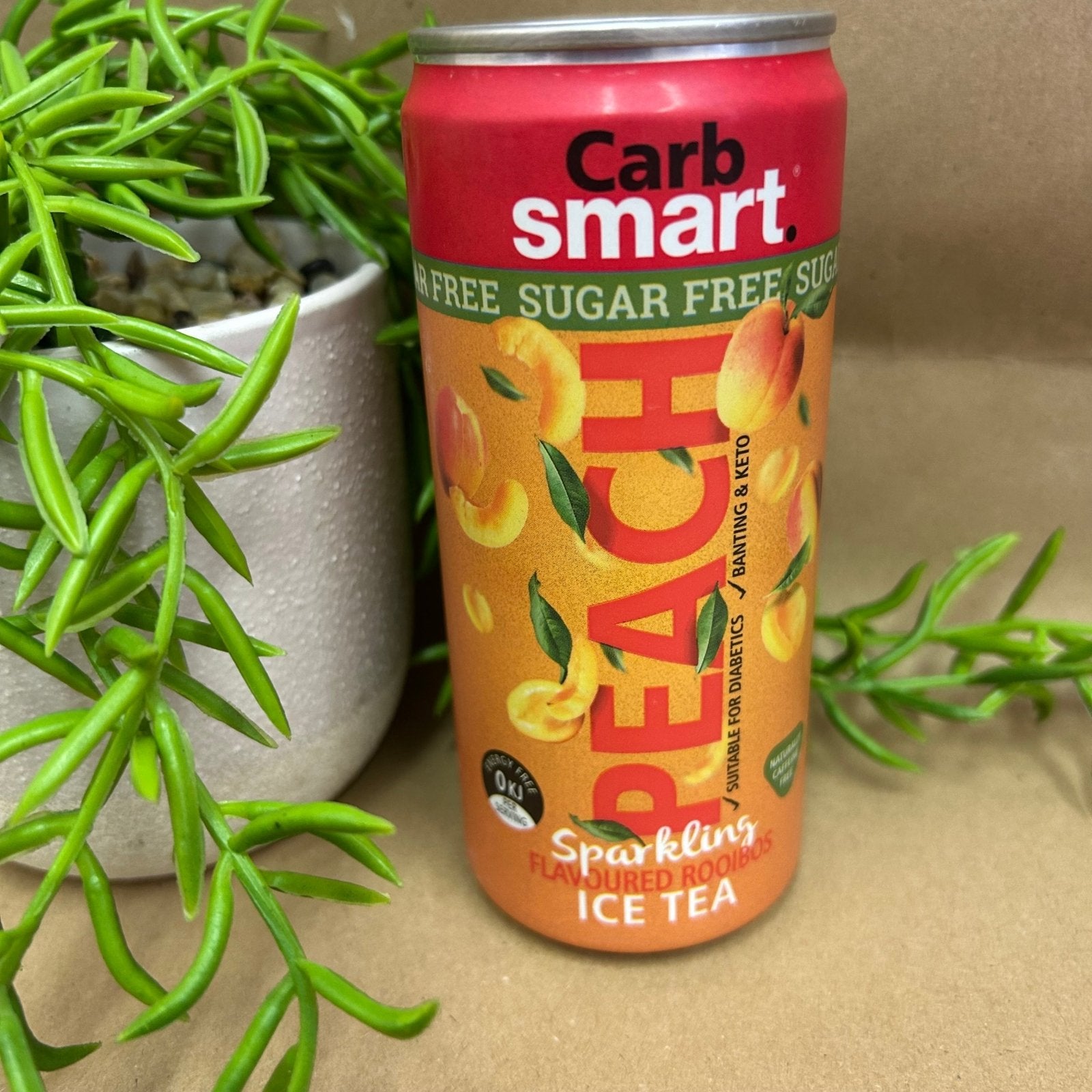 Carb Smart Sparkling Peach Flavoured Rooibos Ice Tea (300ml) - The Deli