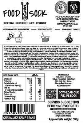 Food Sock - Chakalaka Samp & Beans (serves 4) - The Deli