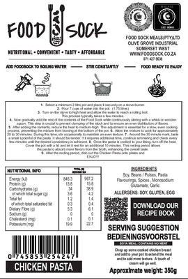 Food Sock - Chicken Pasta (serves 4) - The Deli