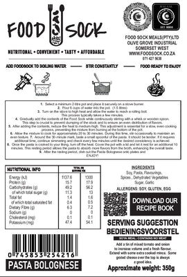 Food Sock - Pasta Bolognese (serves 4) - The Deli