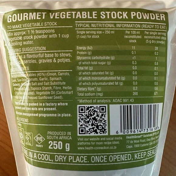 Gourmet Vegetable Stock Powder (250g) - The Deli
