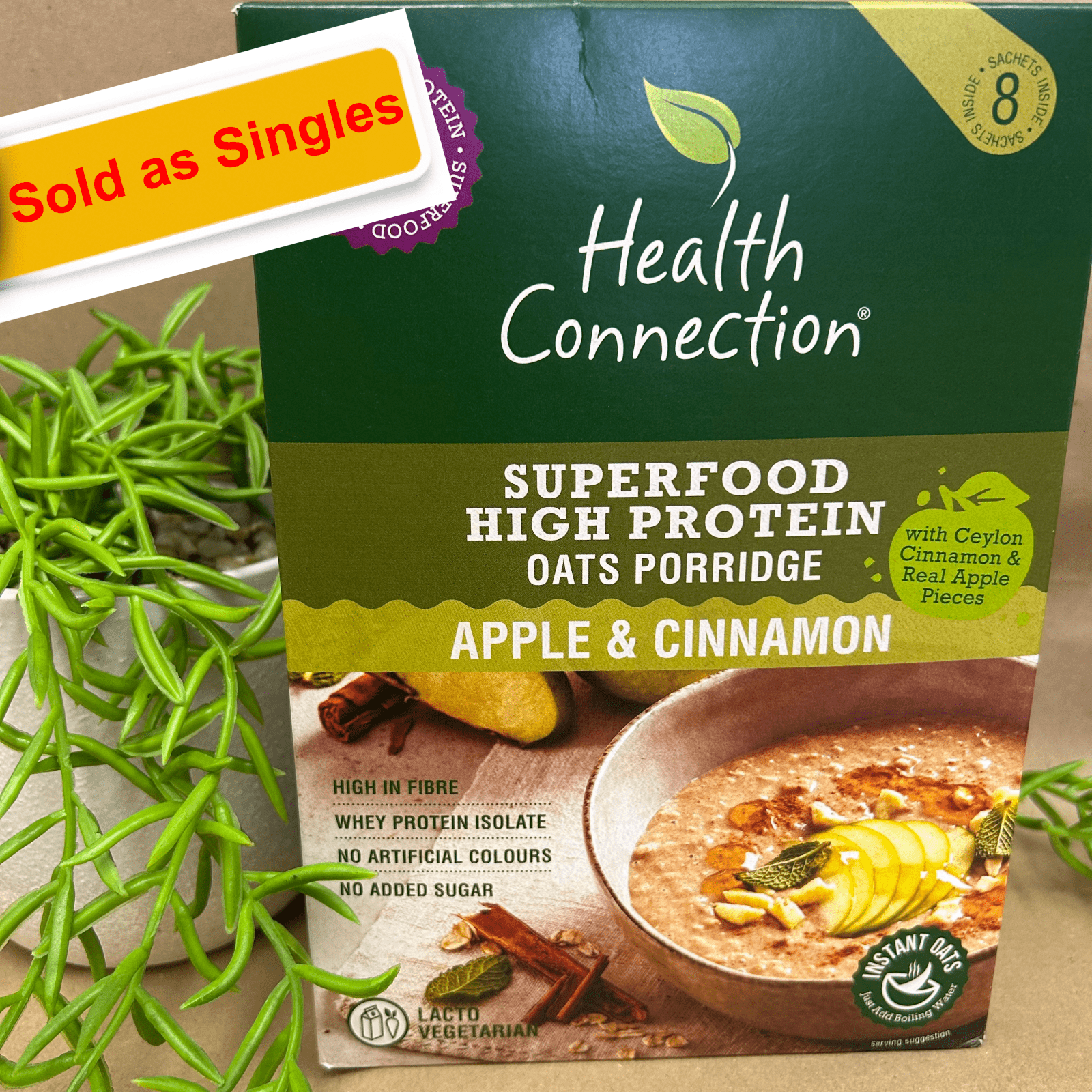 Superfood High Protein Instant Oats Apple & Cinnamon (50g) - The Deli