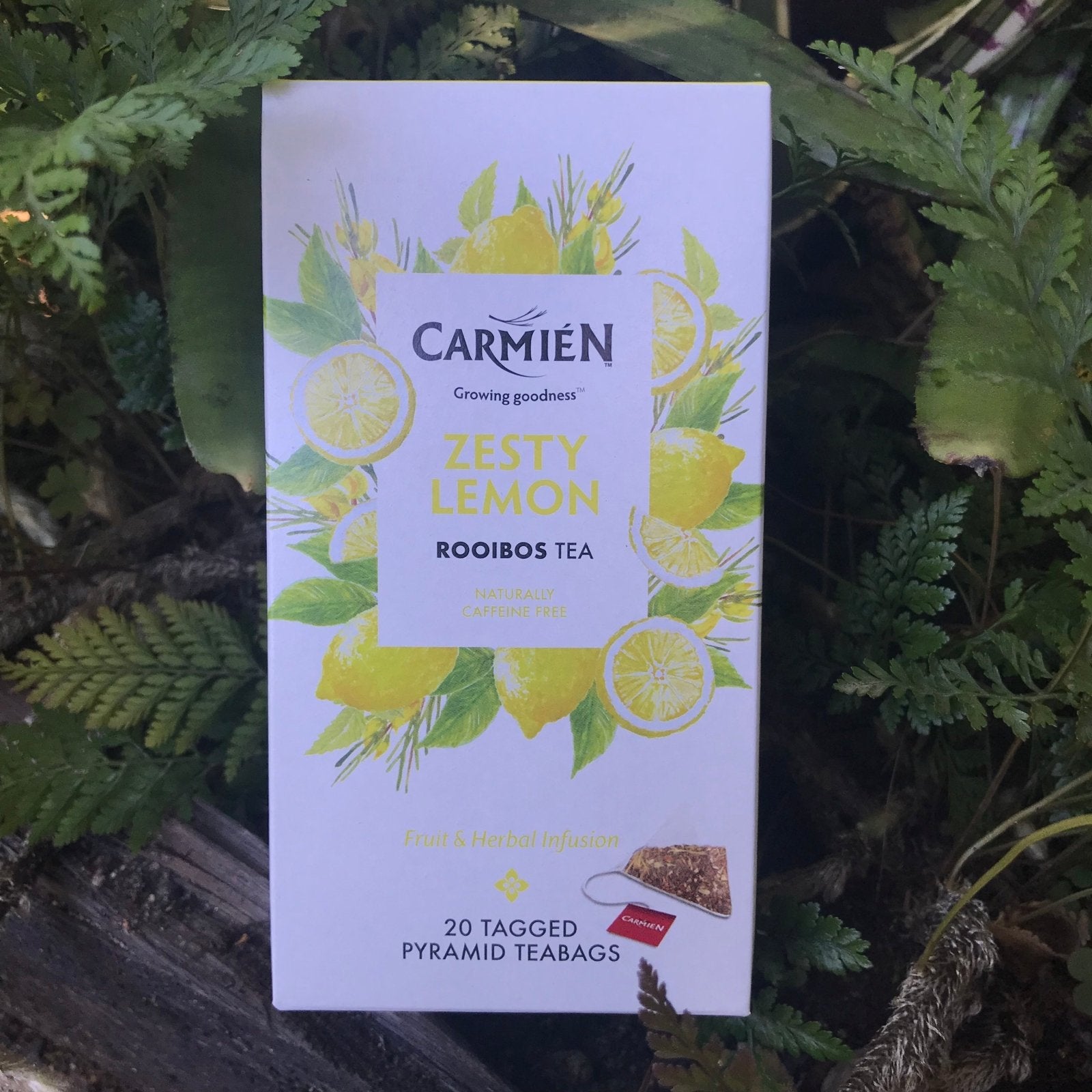 Carmien Zesty Lemon Rooibos Tea (20 tagged pyramid teabags) - The Deli