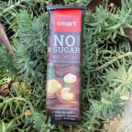 Carb Smart Sugar-Free Milk & Macadamia Nut Chocolate (30g) - The Deli