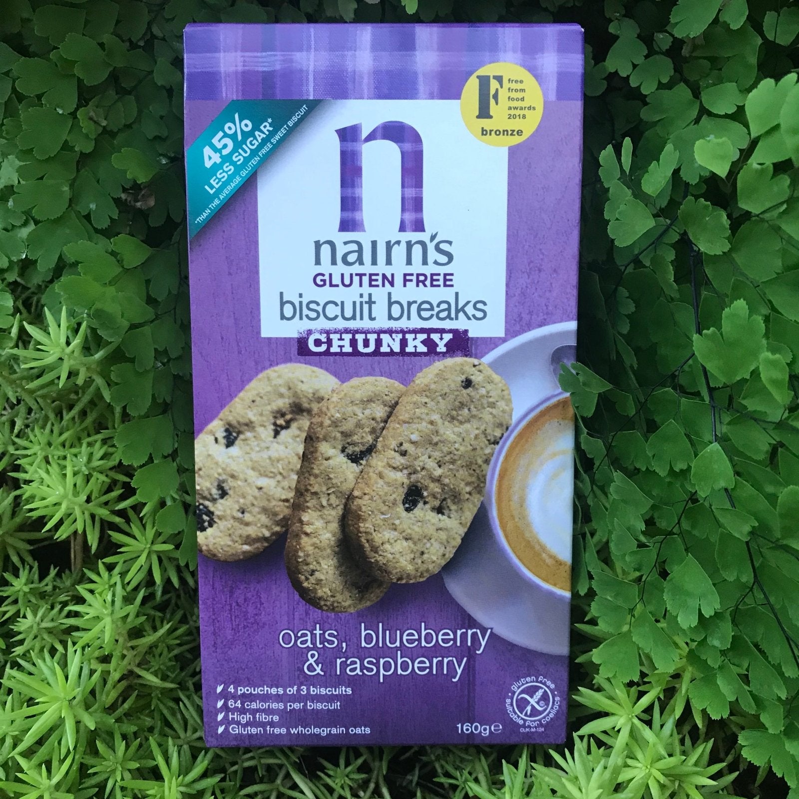 Nairn's Gluten Free Oats, Blueberry & Raspberry Biscuit (160g) - The Deli